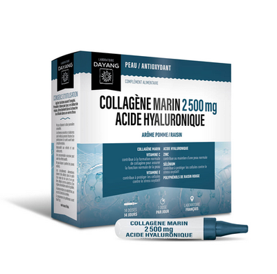 DAYANG COLLAGÈNE MARIN ACIDE HYALURONIQUE Solution buvable, complément alimentaire à visée antioxydante. - bt 14